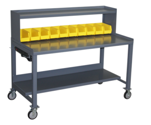 1-half Shelf Power Strip Bins Mobile Workbenches available through PVI Products