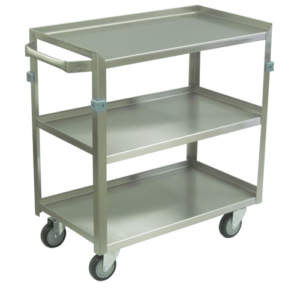 2 Shelf 20 Gauge Stainless Steel Carts with Flush Load available through PVI Products