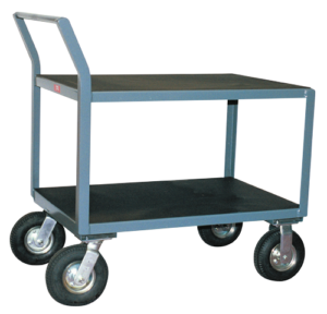 Angular Frame Instrument 2 Shelf Carts Low Profile with Raised Offset Handle available through PVI Products