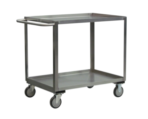 Stainless Steel 2 Shelf Service Carts with Standard Handle 1200lb Capacity available through PVI Products