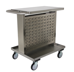 Stainless Steel Louvered Bin Carts available through PVI Products