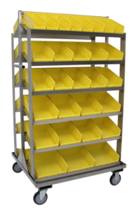 Stainless Steel Plastic Bin Sloped Shelf Units available through PVI Products