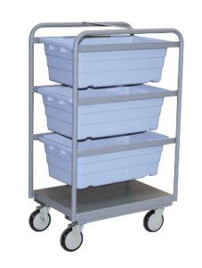 Steel Plastic Tote Holder Trucks 2 available through PVI Products