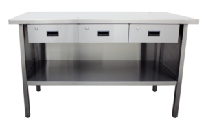 Wood Core Top Stainless Steel Workbenches available through PVI Products