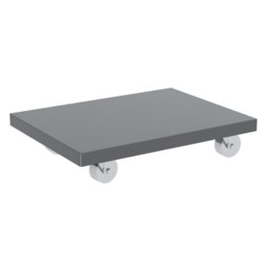 solid steel dolly lips down 3 steel caster RD843SS available through PVI Products